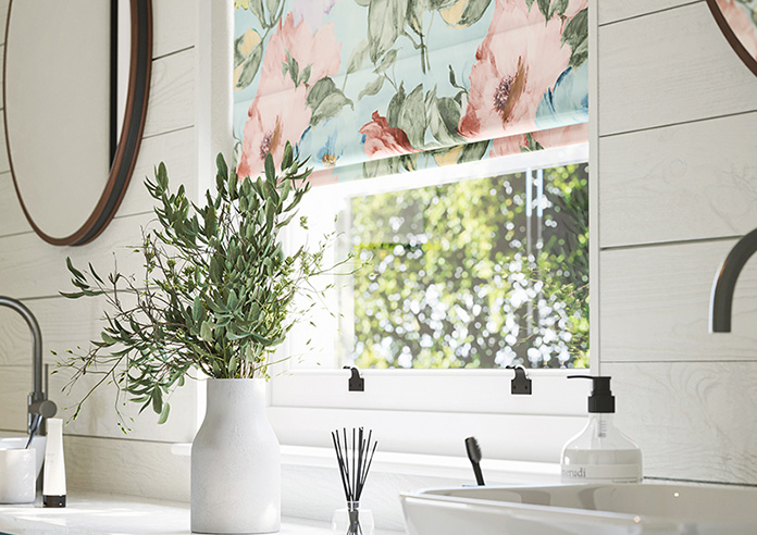 Amelia Faux Silk, Coral Kiss - Roman Blind - Image 5
